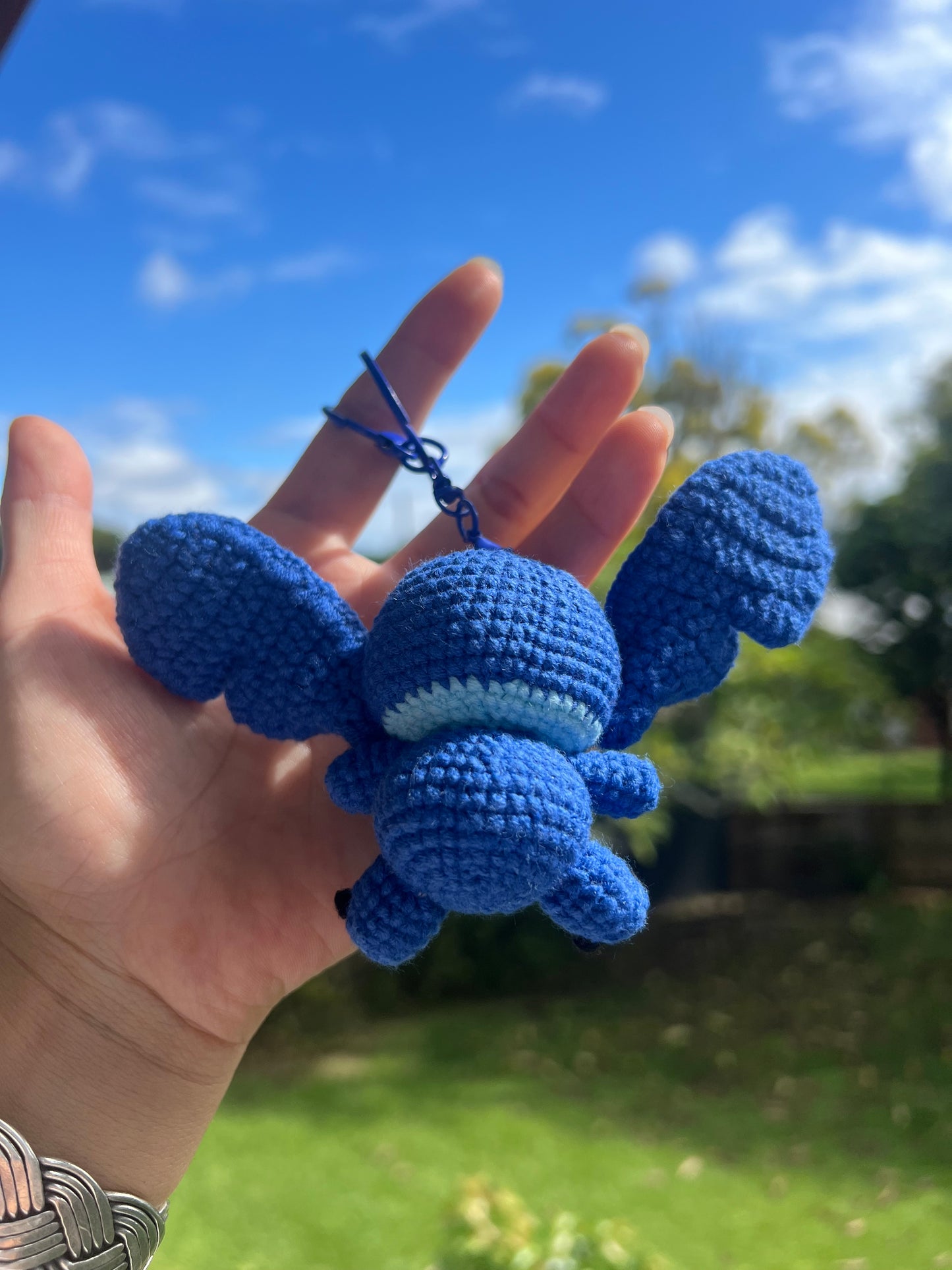 Handmade Crochet Stitch Keychain - Cute Disney-Inspired Amigurumi Bag Charm & Gift