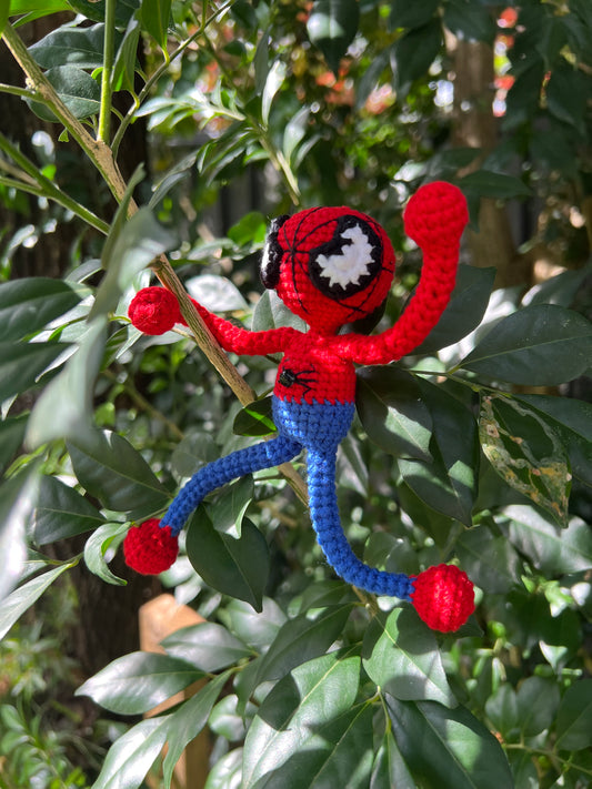 Handcrafted Crochet Spider Hero Doll – Adorable Amigurumi Plush Toy for Kids & Collectors