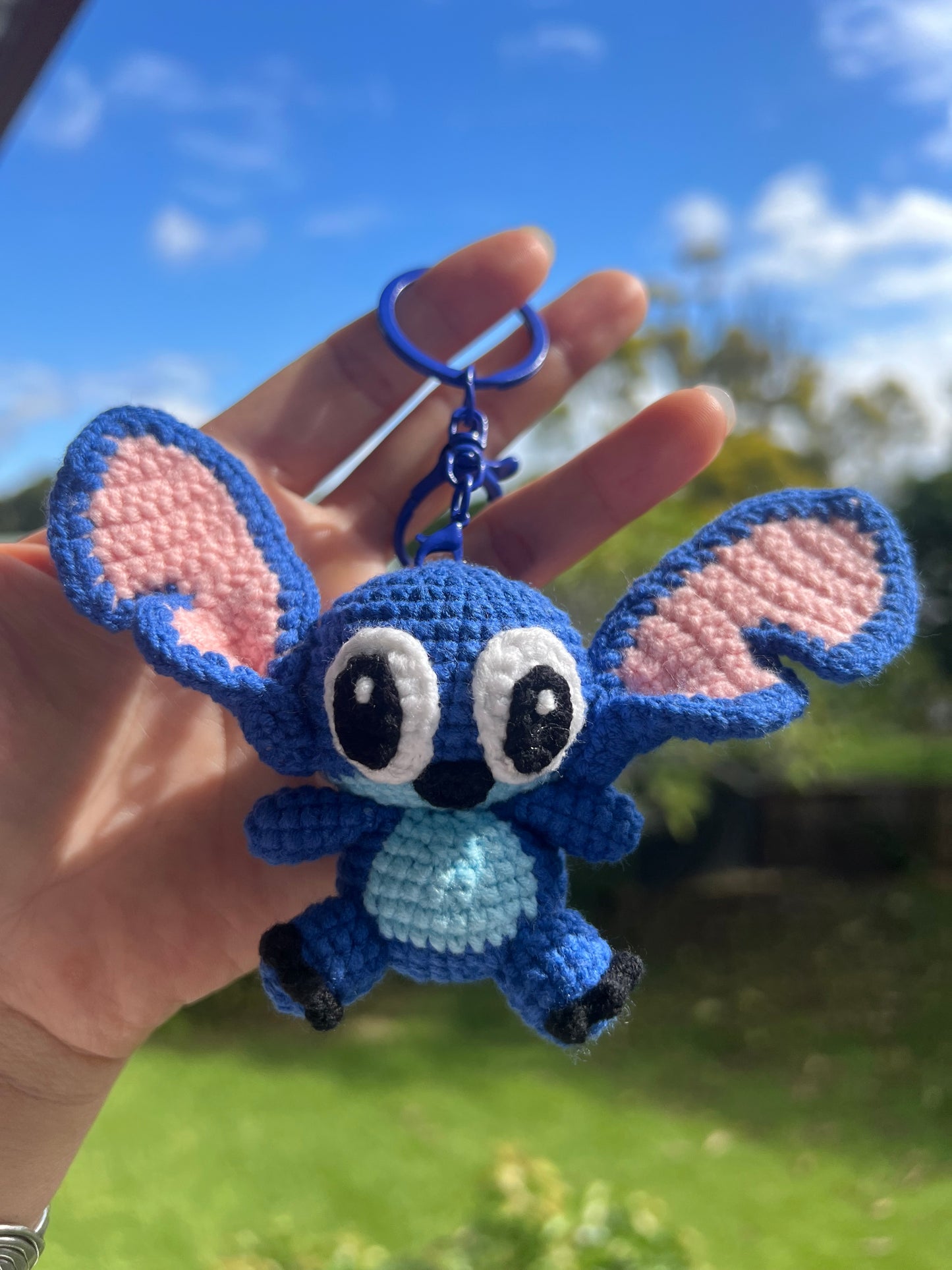 Handmade Crochet Stitch Keychain - Cute Disney-Inspired Amigurumi Bag Charm & Gift