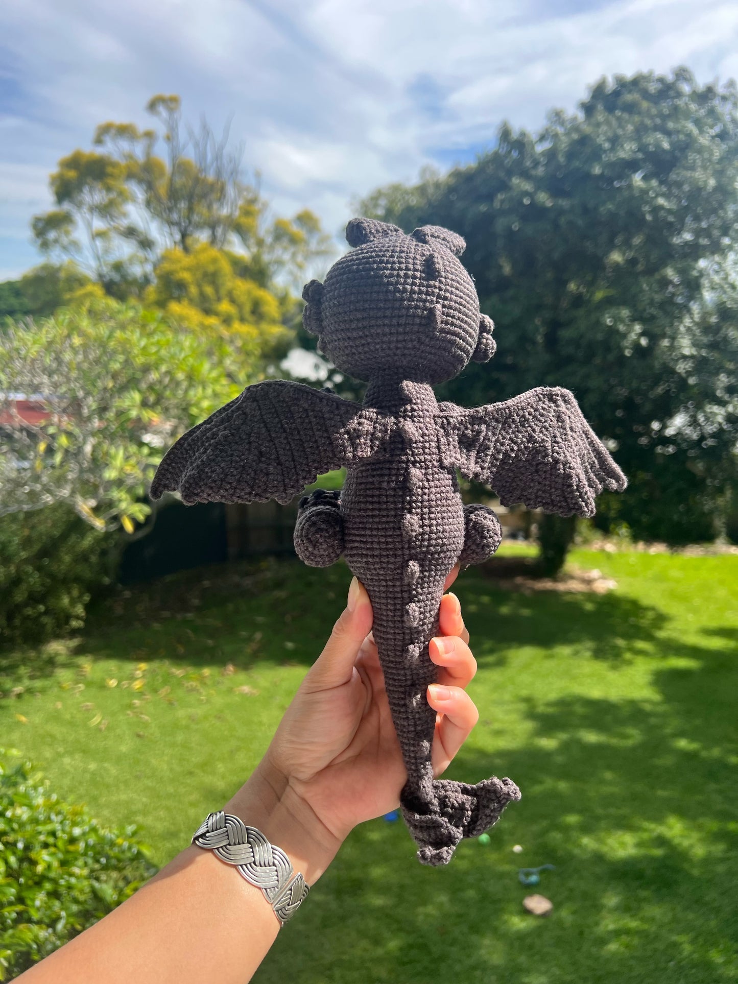 Handmade Toothless Crochet Plush - Amigurumi Night Fury Dragon Toy - Unique Gift